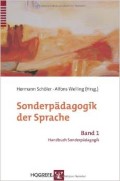 Titelbild des Buches Sonderpädagogik der Sprache